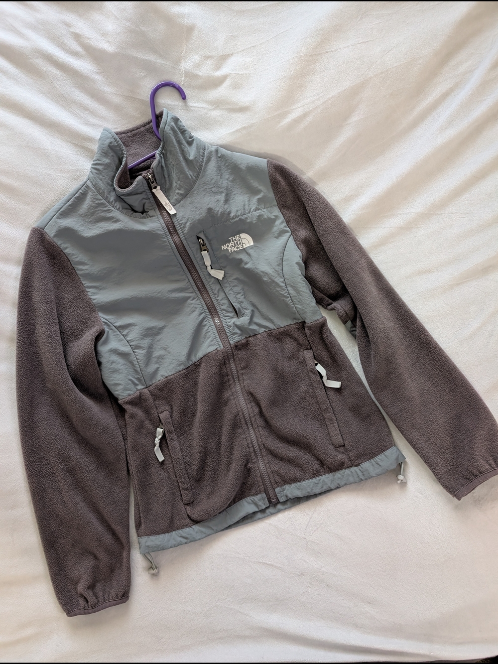 2009 Polartec Recycled The North Face Denali Fleece Jacket Two Tone Grey Outdoor